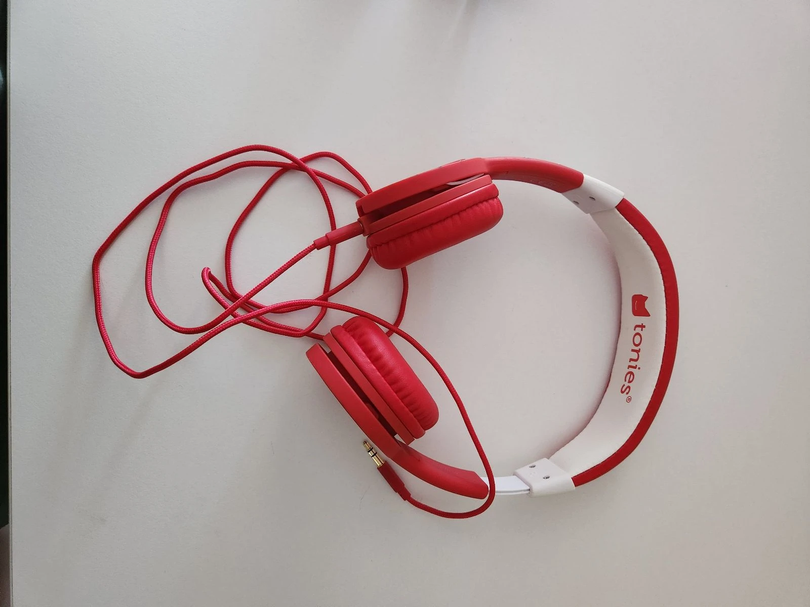 Toniebox 1 wired audio headphones tonies red and white – photo 2